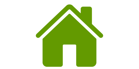 home icon green house as home icon